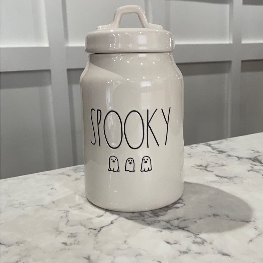Rae Dunn Spooky Canister with Ghosts